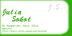 julia sokol business card